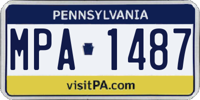 PA license plate MPA1487