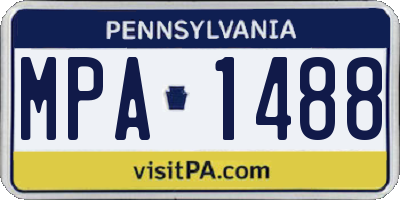 PA license plate MPA1488