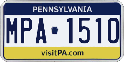 PA license plate MPA1510