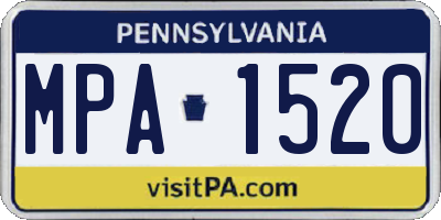 PA license plate MPA1520