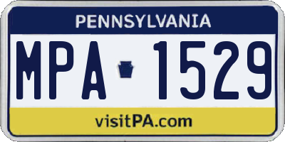 PA license plate MPA1529