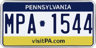 PA license plate MPA1544