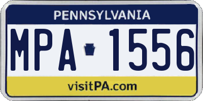 PA license plate MPA1556
