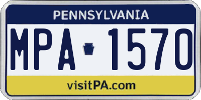 PA license plate MPA1570