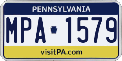PA license plate MPA1579