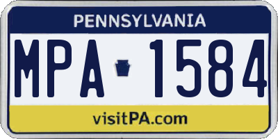PA license plate MPA1584