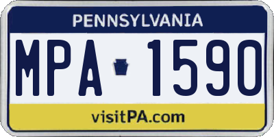 PA license plate MPA1590