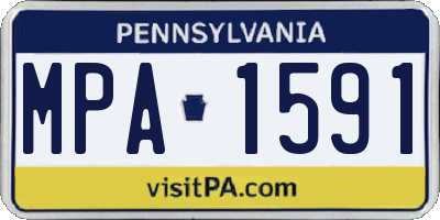 PA license plate MPA1591