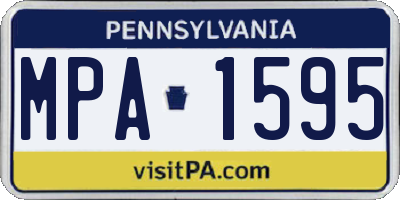 PA license plate MPA1595
