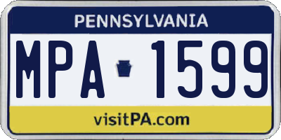 PA license plate MPA1599