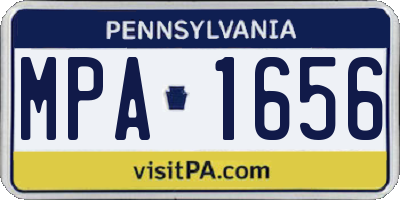 PA license plate MPA1656