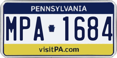 PA license plate MPA1684