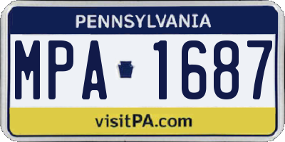 PA license plate MPA1687