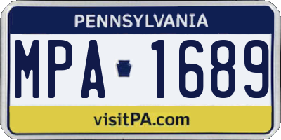 PA license plate MPA1689