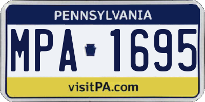 PA license plate MPA1695