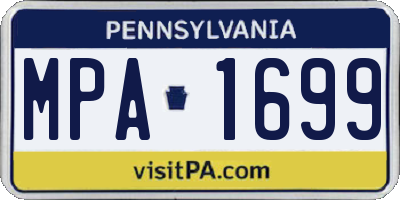 PA license plate MPA1699