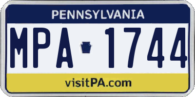 PA license plate MPA1744