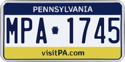 PA license plate MPA1745