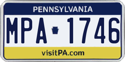 PA license plate MPA1746