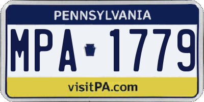 PA license plate MPA1779