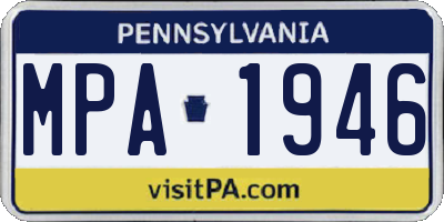 PA license plate MPA1946