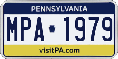 PA license plate MPA1979