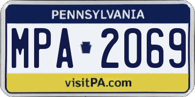 PA license plate MPA2069