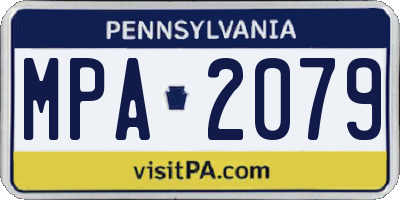 PA license plate MPA2079