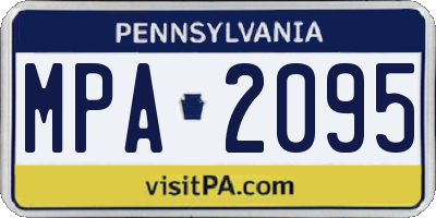 PA license plate MPA2095