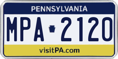 PA license plate MPA2120