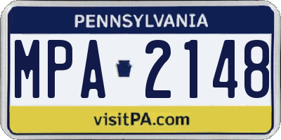 PA license plate MPA2148