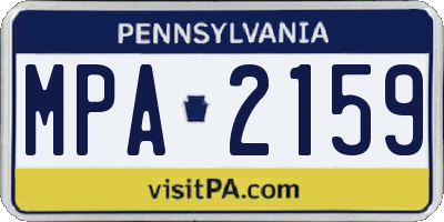 PA license plate MPA2159