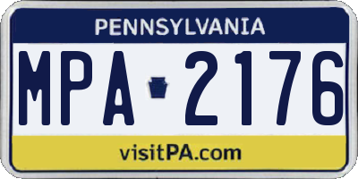 PA license plate MPA2176