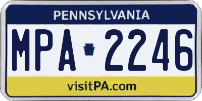 PA license plate MPA2246