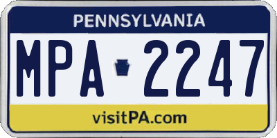 PA license plate MPA2247