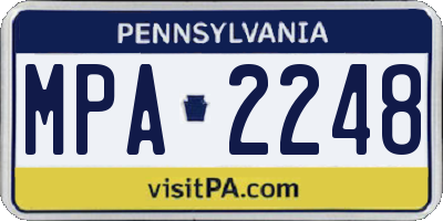PA license plate MPA2248