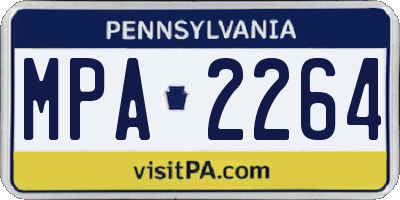PA license plate MPA2264