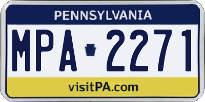 PA license plate MPA2271