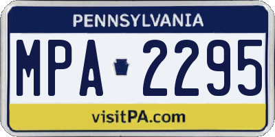 PA license plate MPA2295