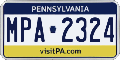 PA license plate MPA2324