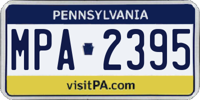 PA license plate MPA2395