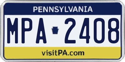 PA license plate MPA2408