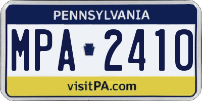 PA license plate MPA2410