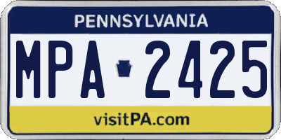 PA license plate MPA2425