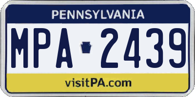 PA license plate MPA2439