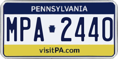 PA license plate MPA2440