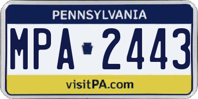 PA license plate MPA2443