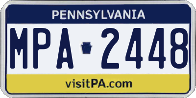 PA license plate MPA2448