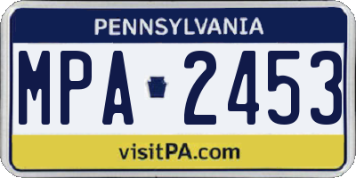PA license plate MPA2453