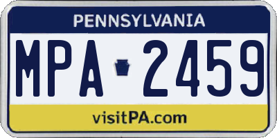 PA license plate MPA2459
